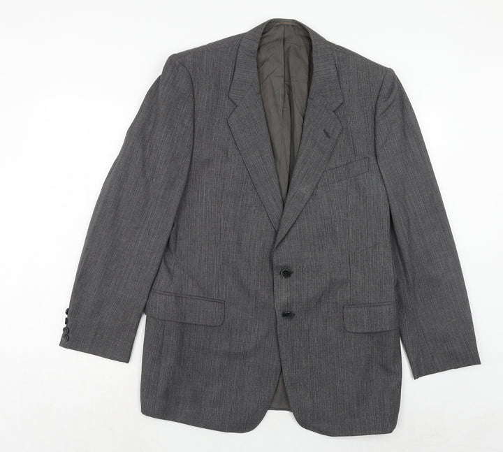 St Michael Mens Grey Wool Jacket Suit Jacket Size 42 Regular
