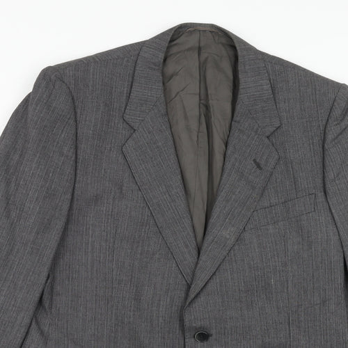 St Michael Mens Grey Wool Jacket Suit Jacket Size 42 Regular