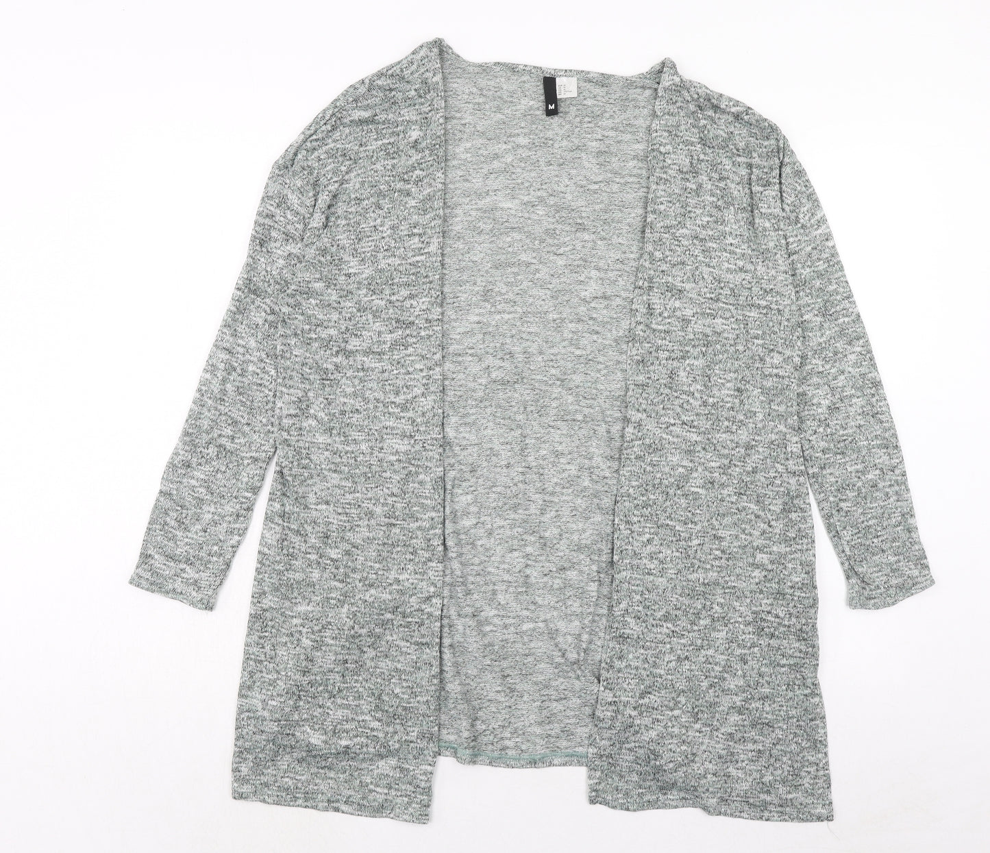 H&M Womens Green V-Neck Polyester Cardigan Jumper Size M
