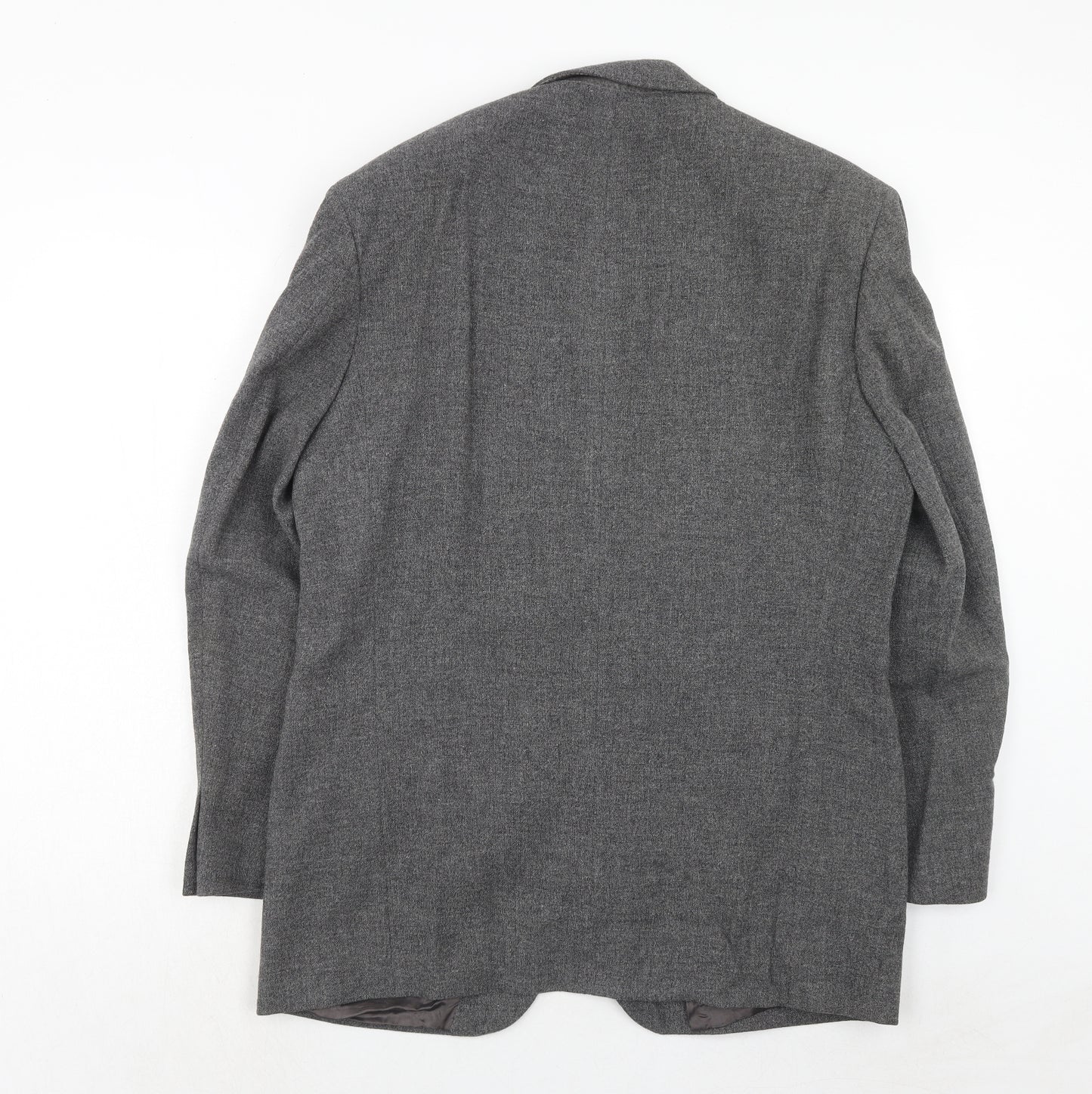 Marks and Spencer Mens Grey Wool Jacket Blazer Size 42 Regular