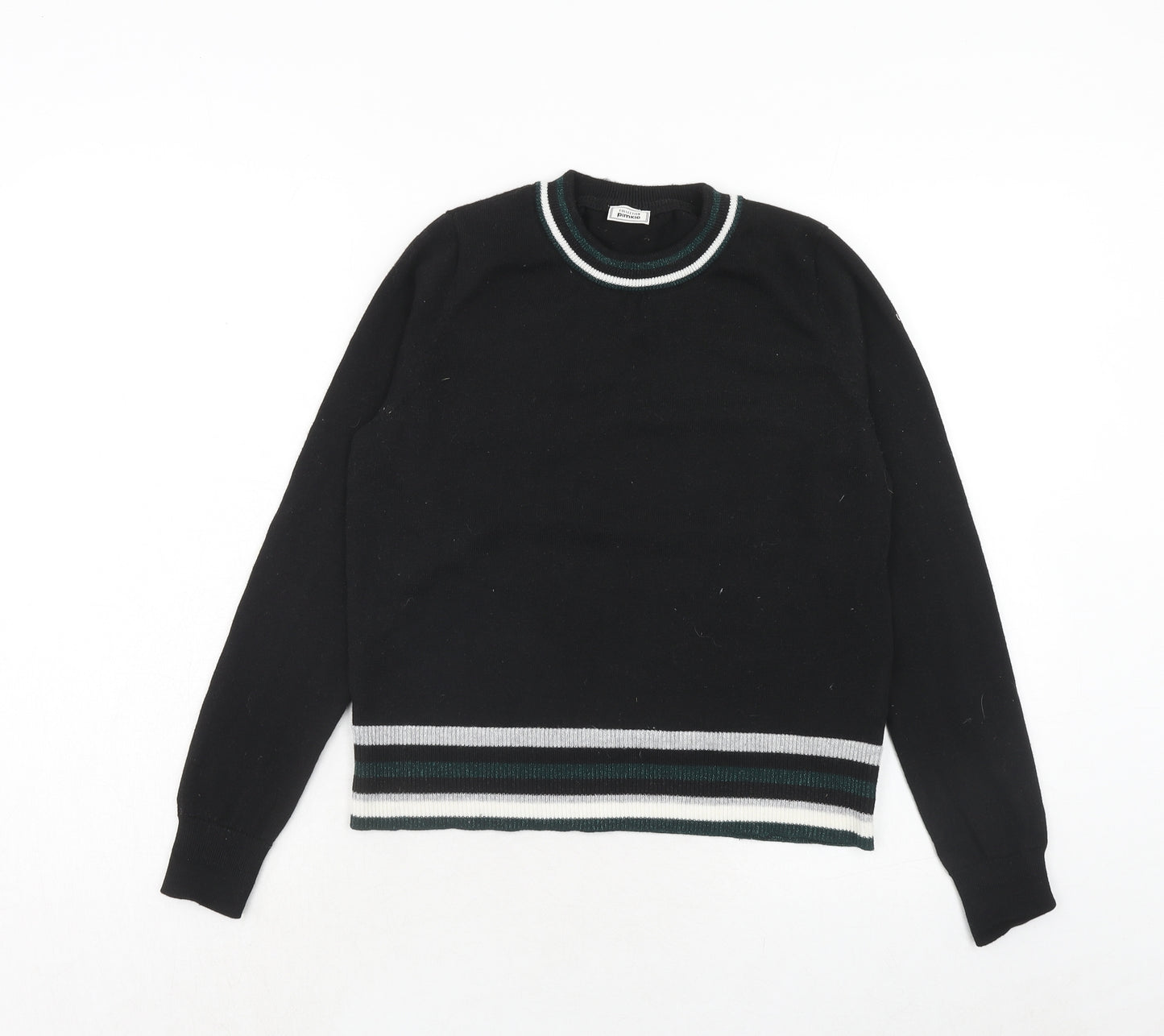 Pimkie Womens Black Round Neck Polyester Pullover Jumper Size S