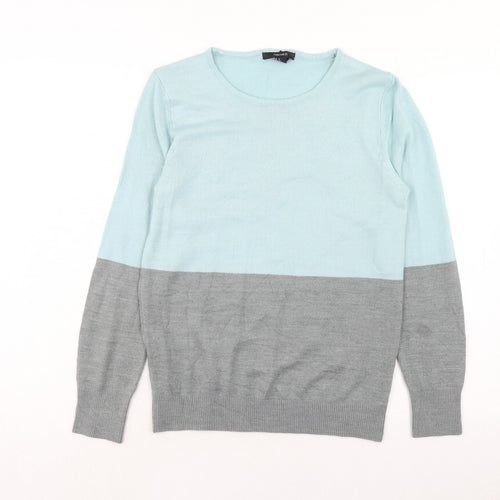 FOREVER 21 Womens Blue Round Neck Acrylic Pullover Jumper Size S
