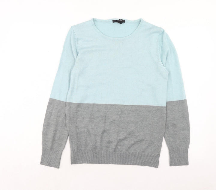 FOREVER 21 Womens Blue Round Neck Acrylic Pullover Jumper Size S