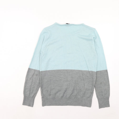 FOREVER 21 Womens Blue Round Neck Acrylic Pullover Jumper Size S