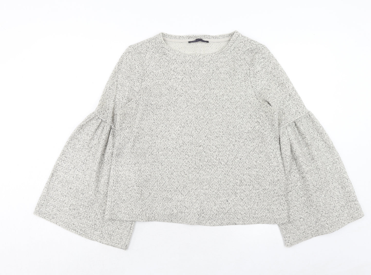 Marks and Spencer Womens Grey Round Neck Acrylic Pullover Jumper Size 10