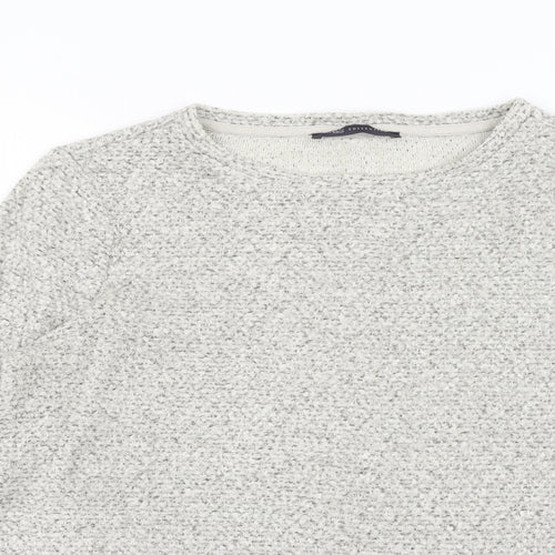 Marks and Spencer Womens Grey Round Neck Acrylic Pullover Jumper Size 10