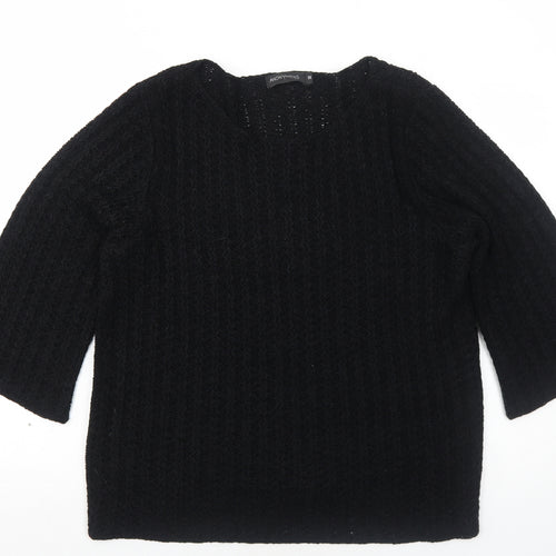 Anonymous Womens Black Round Neck Acrylic Pullover Jumper Size XL