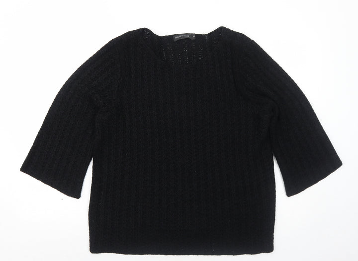 Anonymous Womens Black Round Neck Acrylic Pullover Jumper Size XL