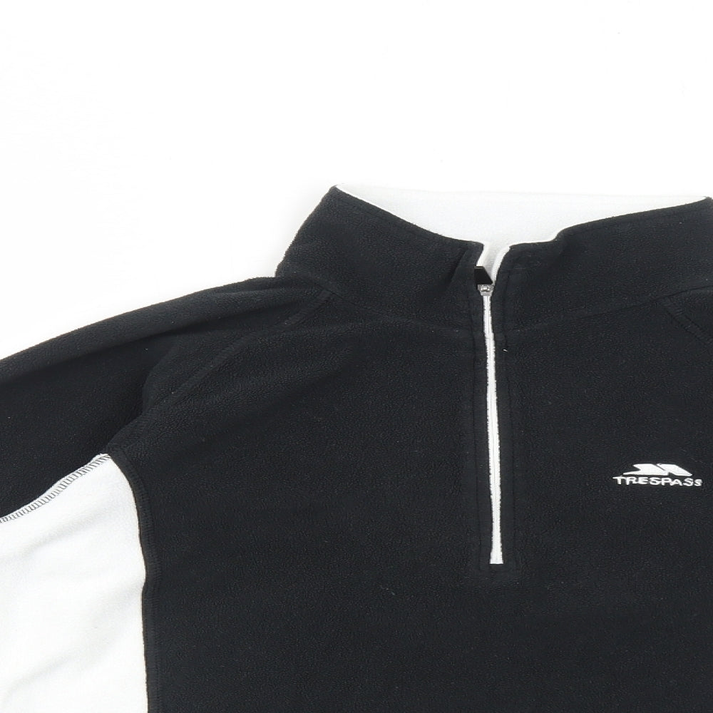 Trespass Womens Black Colourblock Polyester Pullover Sweatshirt Size S Zip