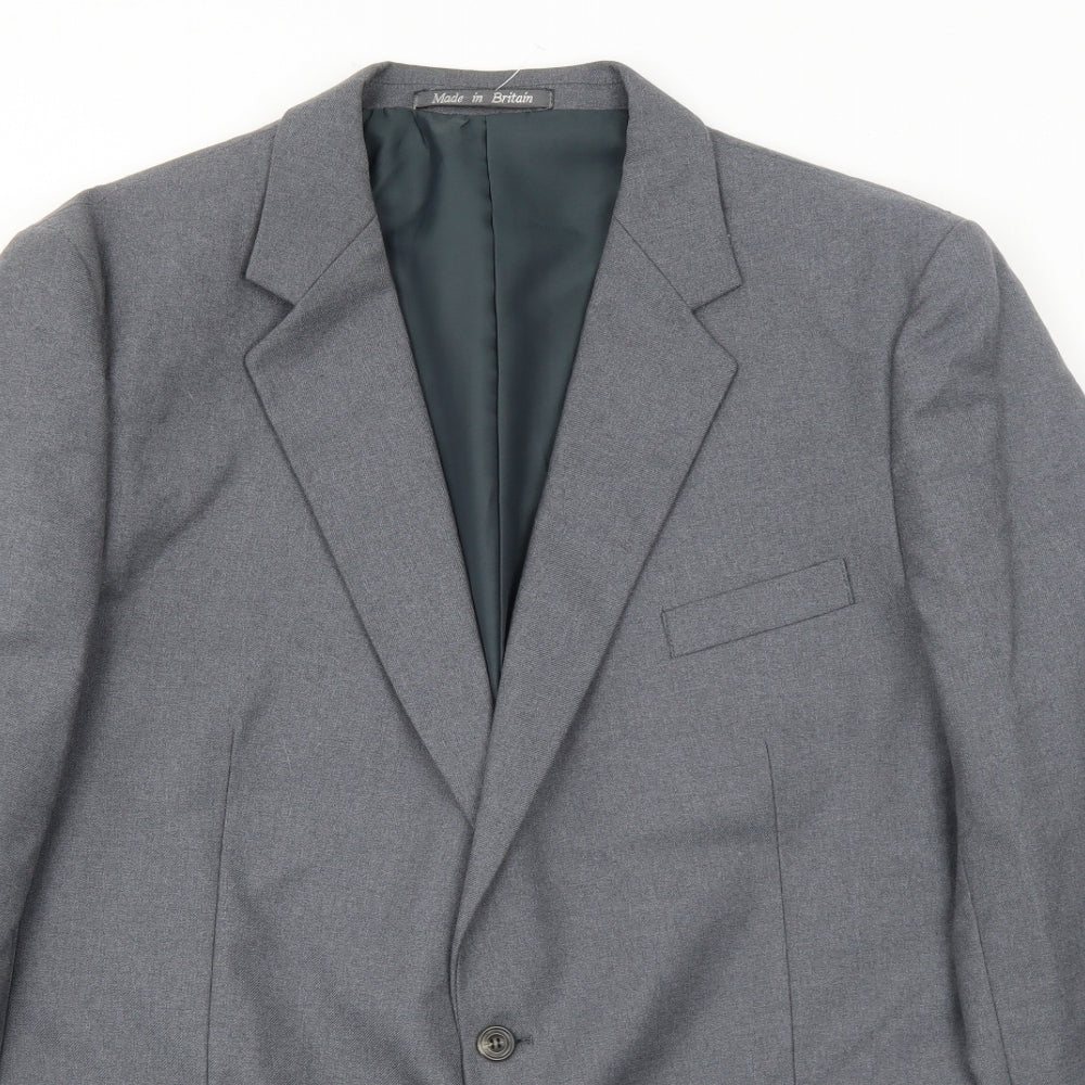 Grendale Mens Grey Wool Jacket Suit Jacket Size 50 Regular
