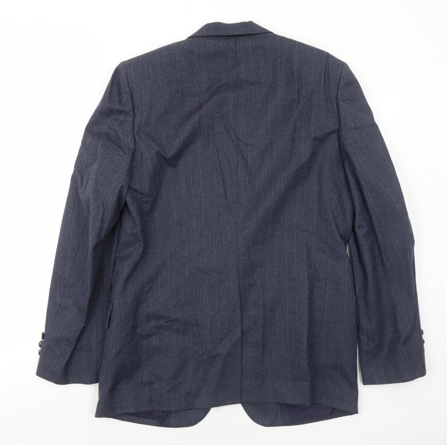 Paul Jardine Mens Blue Striped Wool Jacket Suit Jacket Size 40 Regular