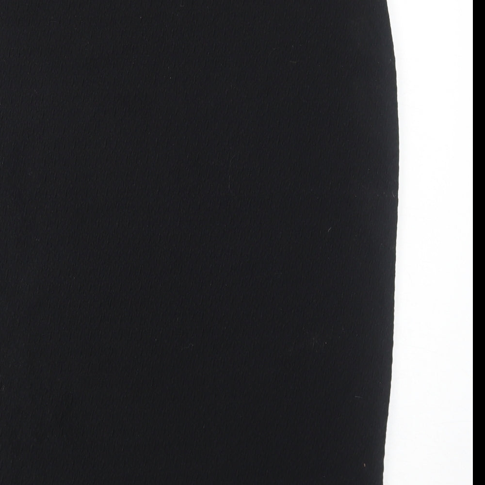 Marks and Spencer Womens Black Polyester Straight & Pencil Skirt Size 16