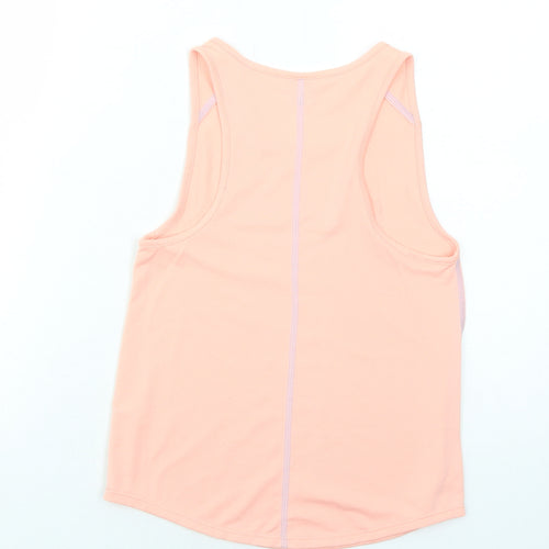 PUMA Girls Pink Cotton Basic Tank Size 9-10 Years Scoop Neck Pullover