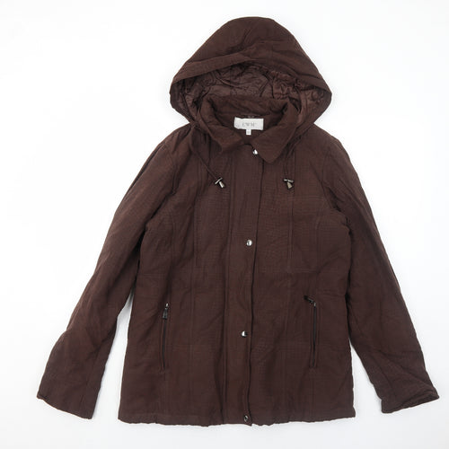 EWM Womens Brown Jacket Size 14 Zip