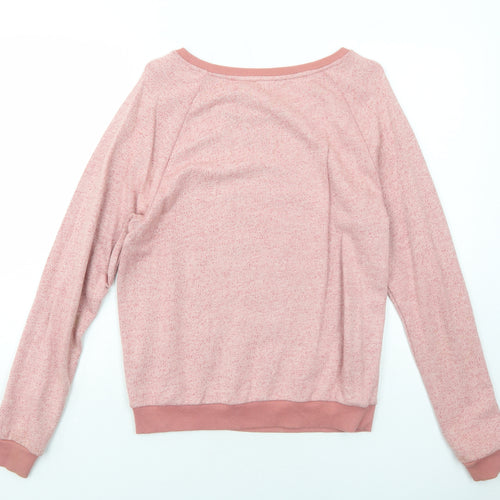 River Island Womens Pink Cotton Pullover Sweatshirt Size 8 Pullover - Penguin
