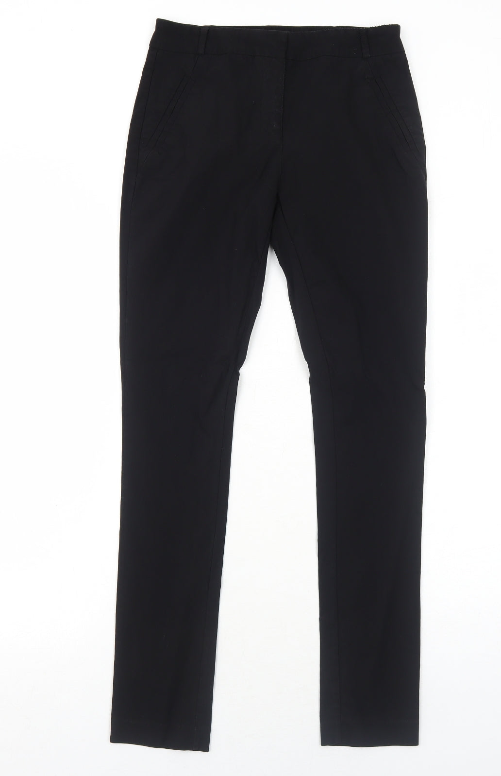 New Look Girls Black Viscose Capri Trousers Size 14 Years Regular Zip
