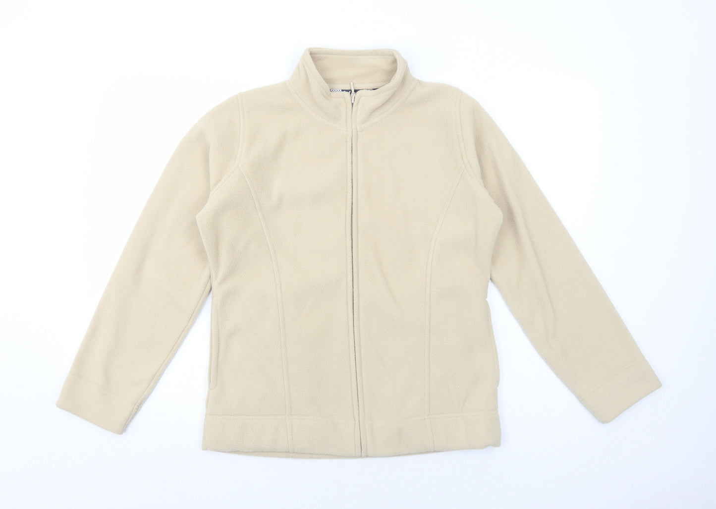 EWM Womens Beige Jacket Size 10 Zip - Size 10-12