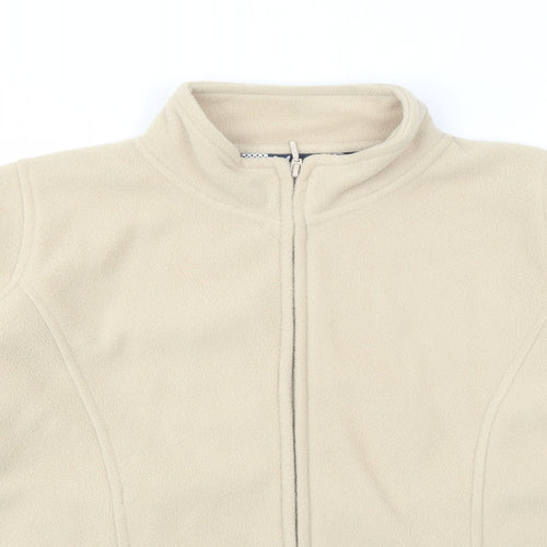 EWM Womens Beige Jacket Size 10 Zip - Size 10-12