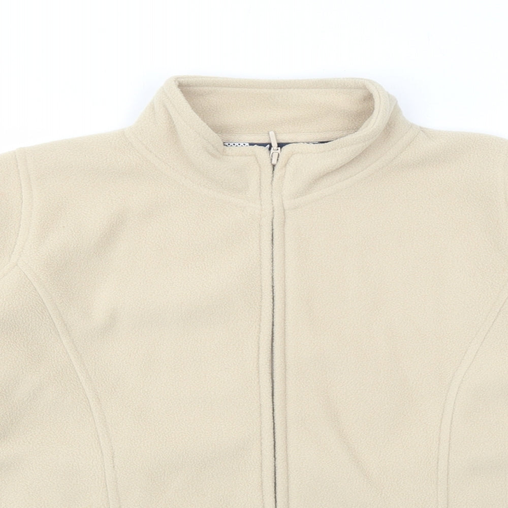 EWM Womens Beige Jacket Size 10 Zip - Size 10-12