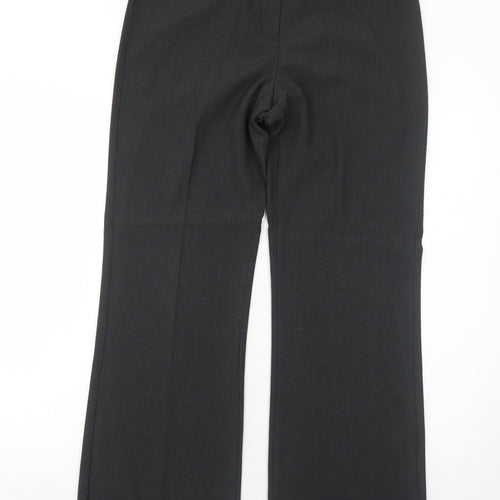 Marks and Spencer Womens Grey Polyester Dress Pants Trousers Size 12 Regular Zip