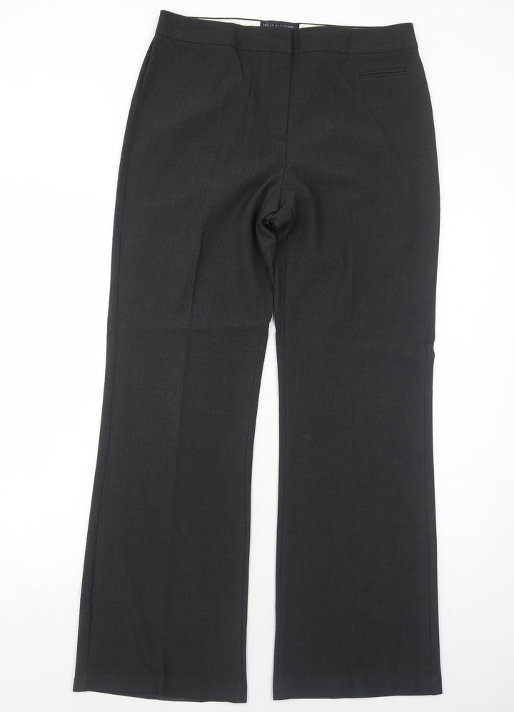 Marks and Spencer Womens Grey Polyester Dress Pants Trousers Size 12 Regular Zip