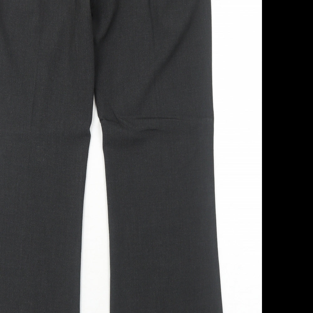 Marks and Spencer Womens Grey Polyester Dress Pants Trousers Size 12 Regular Zip