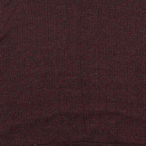 Topshop Womens Red Roll Neck Polyester Pullover Jumper Size 14