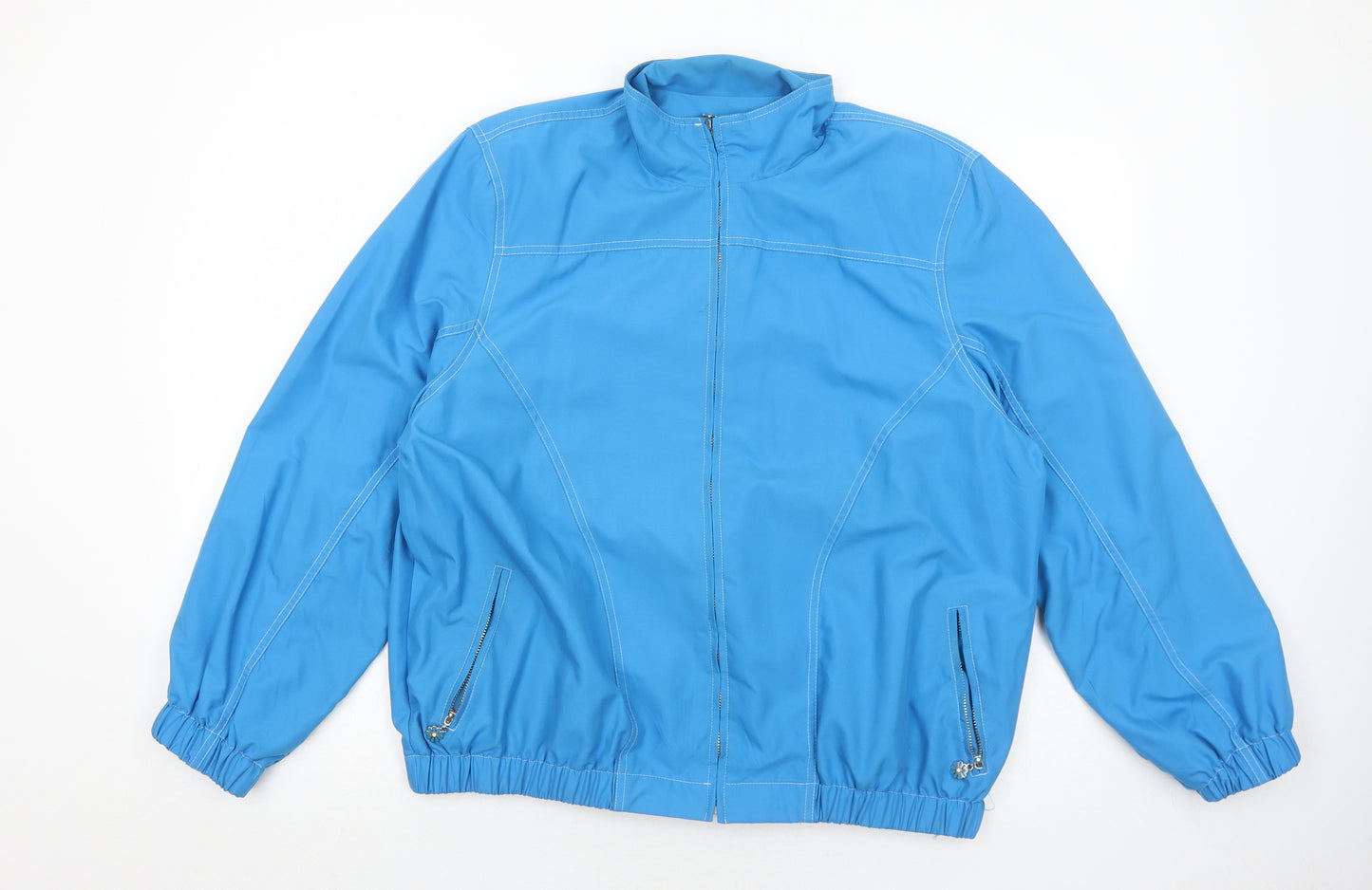 Alfred Dunner Womens Blue Jacket Size M Zip