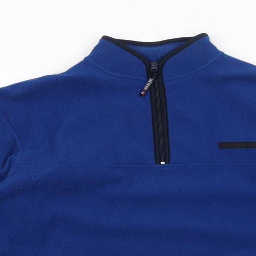 CS Active Mens Blue Polyester Pullover Sweatshirt Size S - Zipped Pockets