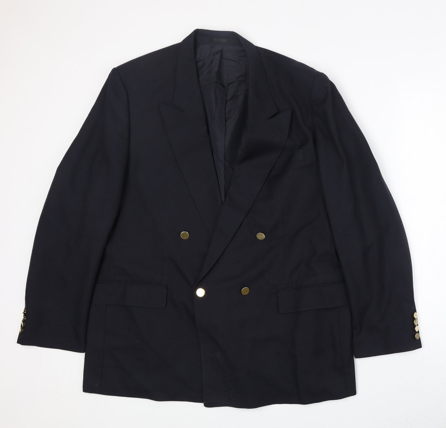 Marks and Spencer Mens Black Polyester Jacket Suit Jacket Size 44 Regular