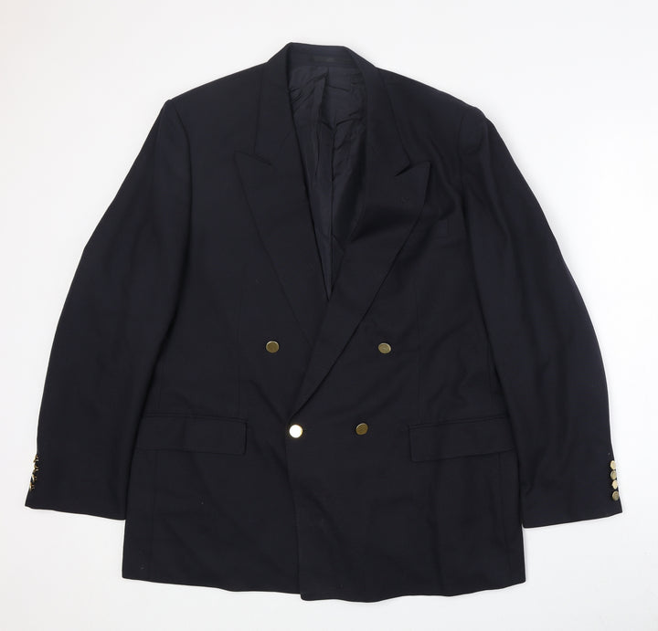 Marks and Spencer Mens Black Polyester Jacket Suit Jacket Size 44 Regular