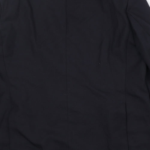Marks and Spencer Mens Black Polyester Jacket Suit Jacket Size 44 Regular