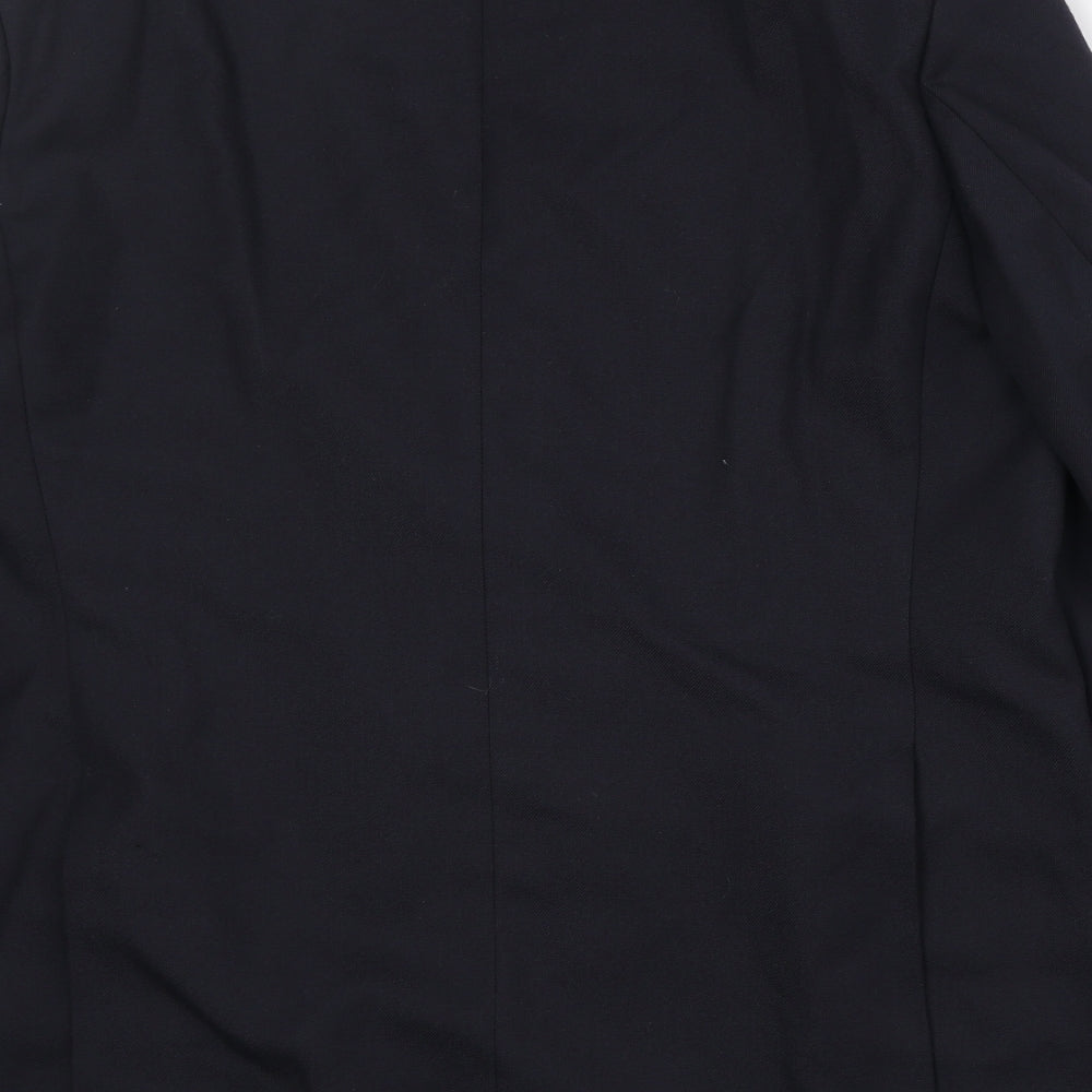 Marks and Spencer Mens Black Polyester Jacket Suit Jacket Size 44 Regular