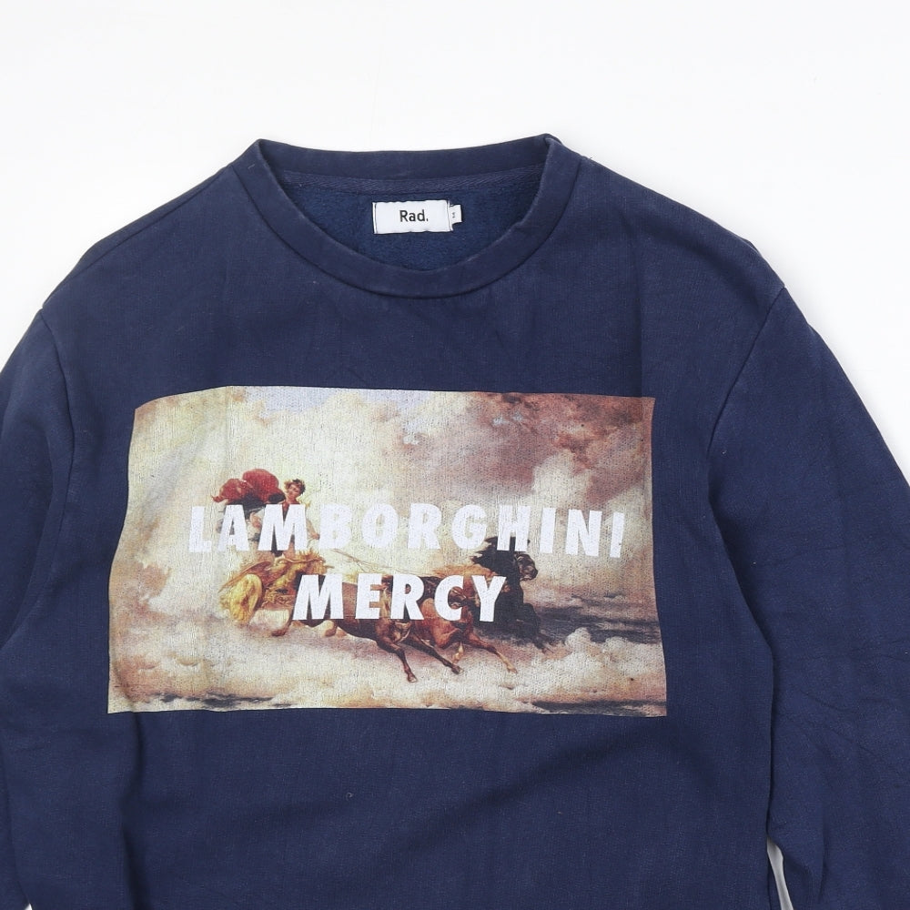 RAD Mens Multicoloured Cotton Pullover Sweatshirt Size M