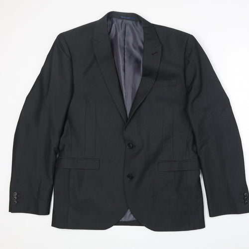 NEXT Mens Grey Polyester Jacket Suit Jacket Size 42 Regular
