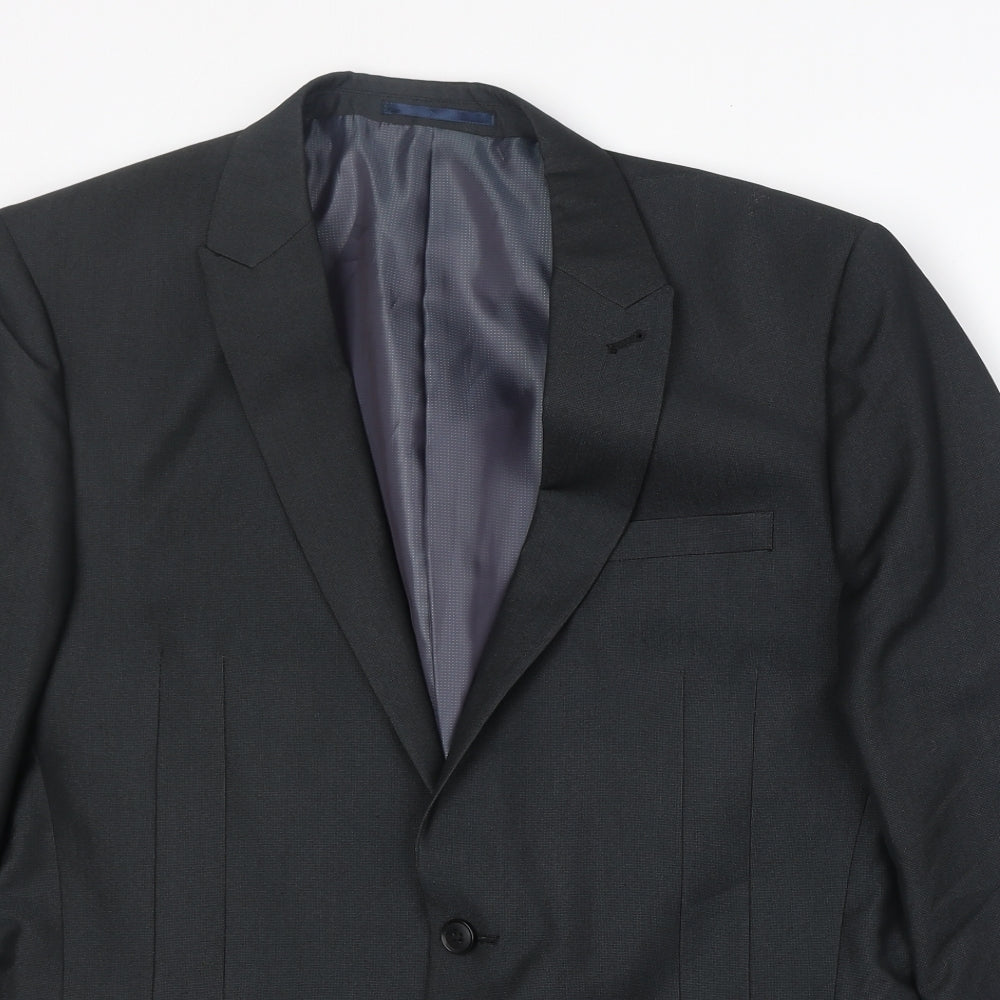 NEXT Mens Grey Polyester Jacket Suit Jacket Size 42 Regular