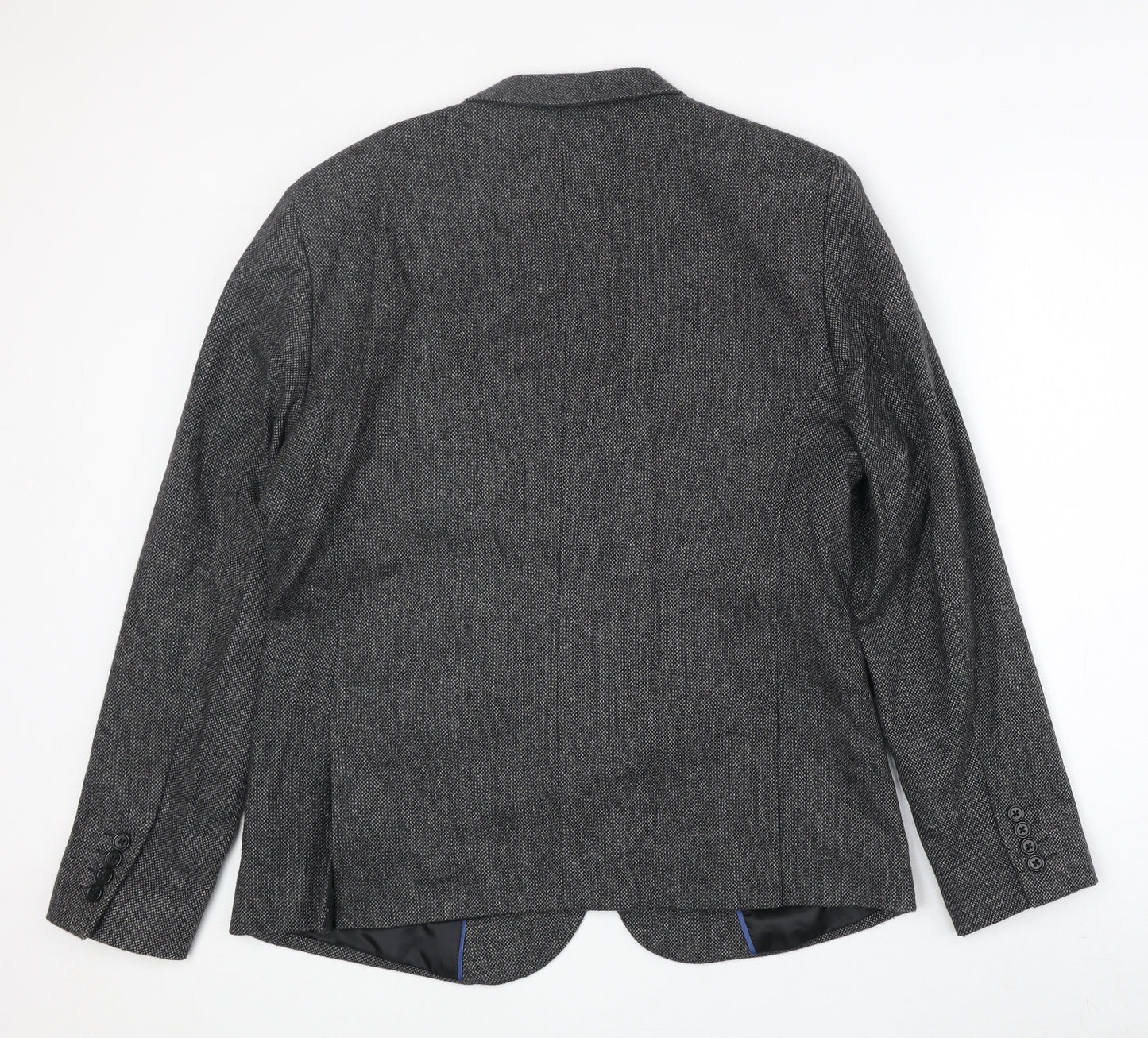 New Look Mens Grey Wool Jacket Suit Jacket Size 42 Regular