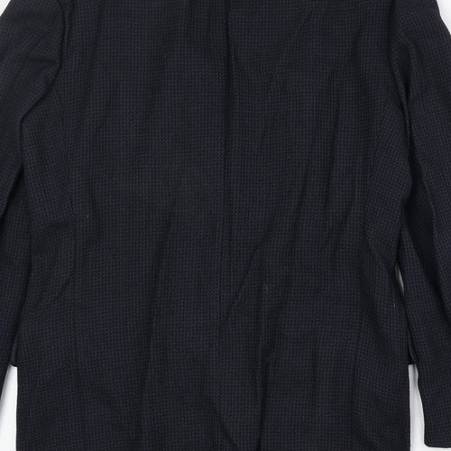 Marks and Spencer Mens Blue Wool Jacket Suit Jacket Size 40 Regular - Textured