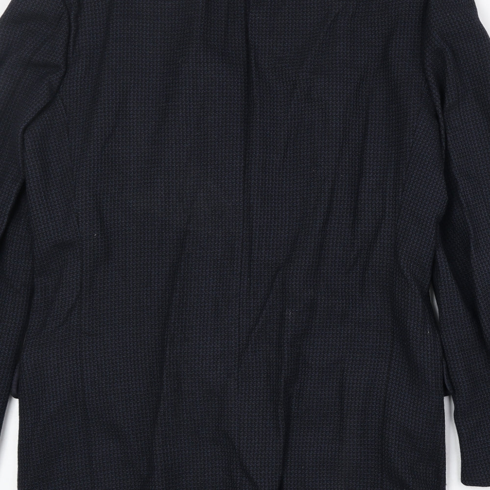Marks and Spencer Mens Blue Wool Jacket Suit Jacket Size 40 Regular - Textured