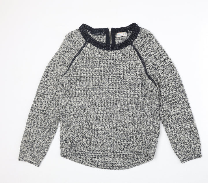 Marks and Spencer Womens Blue Round Neck Acrylic Pullover Jumper Size 8