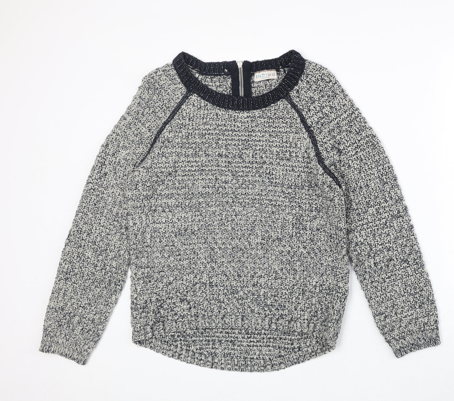 Marks and Spencer Womens Blue Round Neck Acrylic Pullover Jumper Size 8