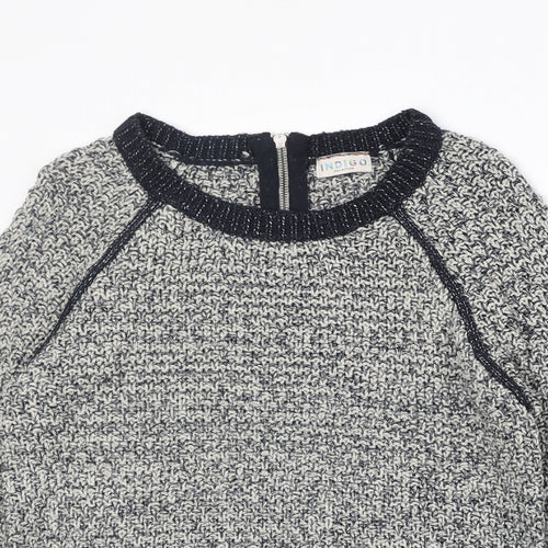 Marks and Spencer Womens Blue Round Neck Acrylic Pullover Jumper Size 8