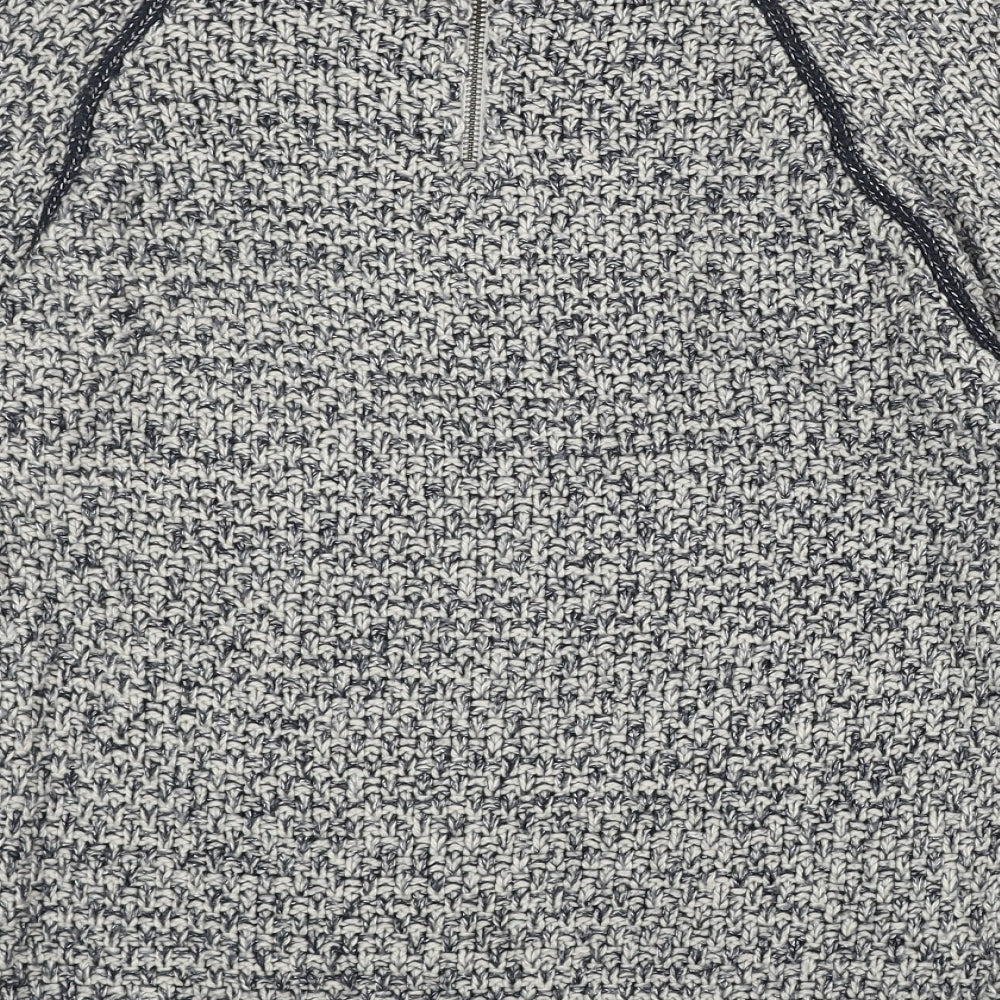 Marks and Spencer Womens Blue Round Neck Acrylic Pullover Jumper Size 8