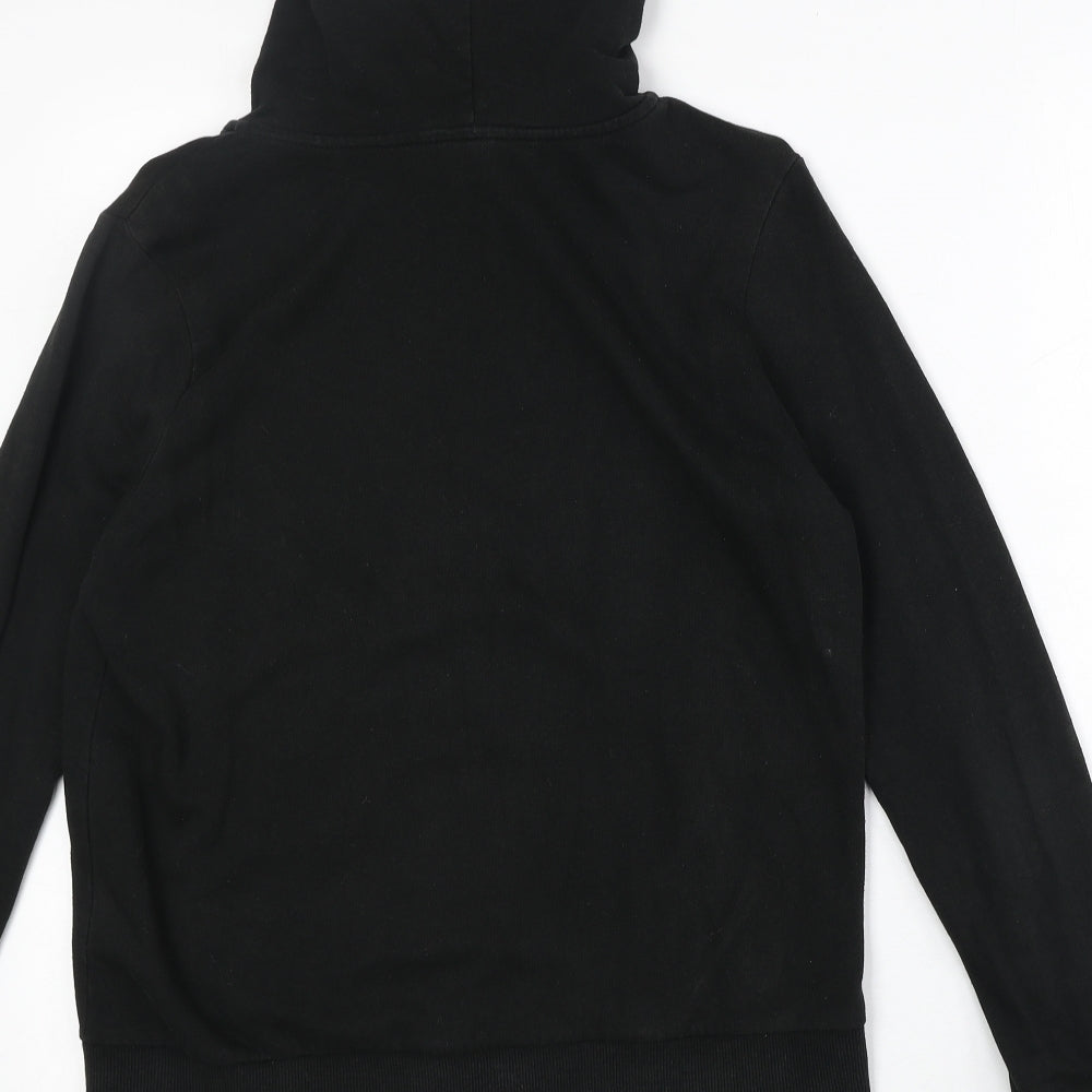H&M Womens Black Polyester Full Zip Hoodie Size M Zip