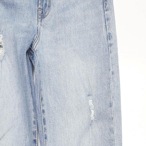 Gap Womens Blue Cotton Straight Jeans Size 27 in Regular Zip
