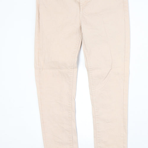 Peacocks Womens Pink Cotton Straight Jeans Size 10 Regular Zip