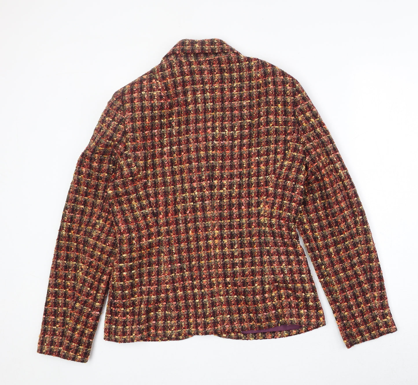 Neinhause Womens Multicoloured Check Acrylic Jacket Blazer Size 12