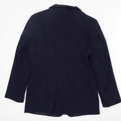 Berkertex Womens Blue Polyester Jacket Blazer Size 12