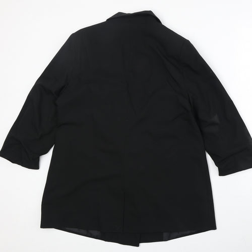 Caspsule Womens Black Polyester Jacket Suit Jacket Size 14