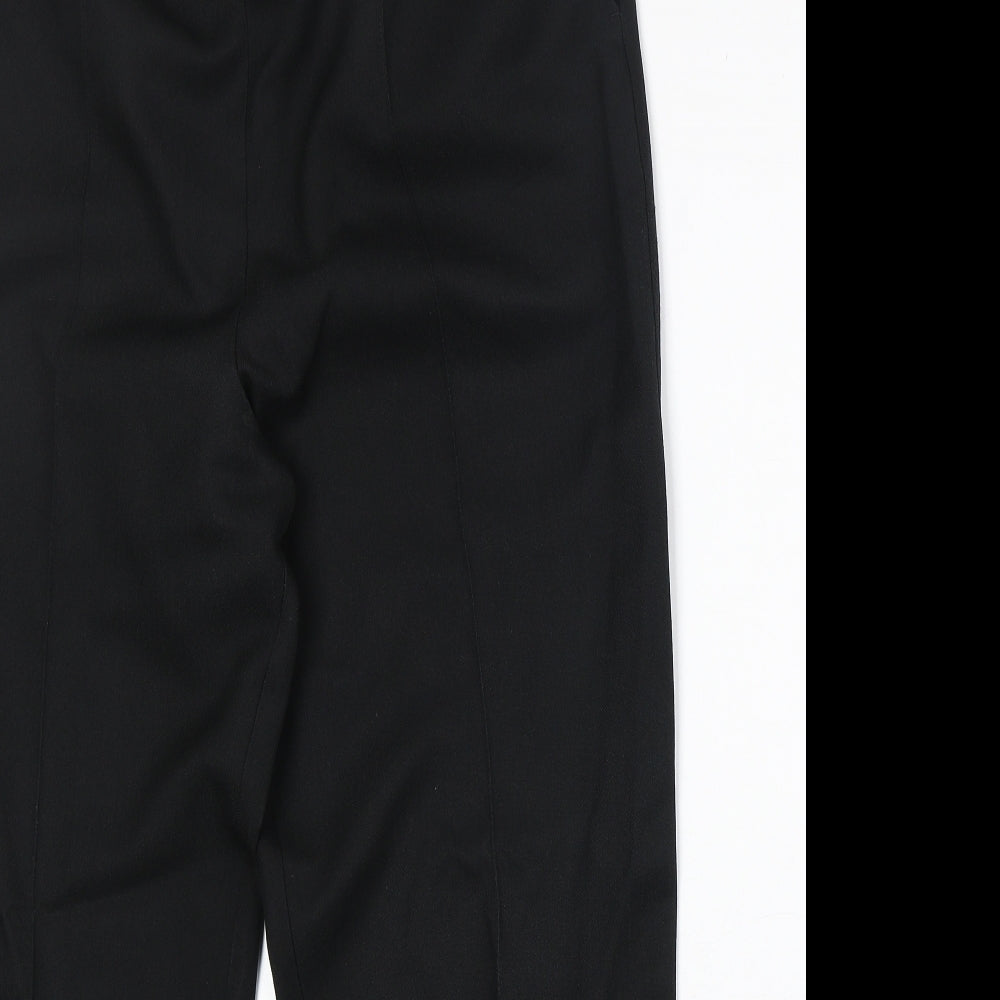 Marks and Spencer Womens Black Polyester Trousers Size 16 Regular